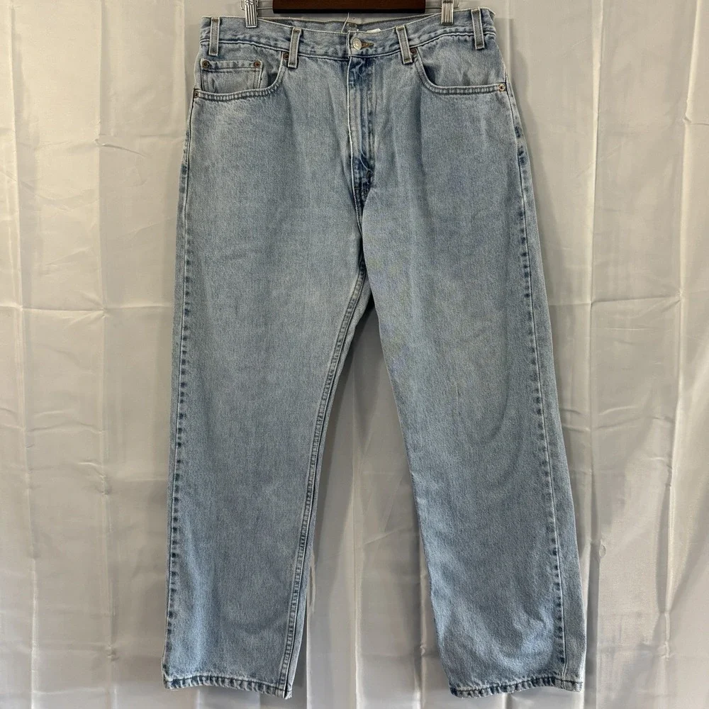 Vintage‎ Levis 505 Men 38x30 Fits 36x29.5 Red Tab 100% Cotton Thrashed Y2K